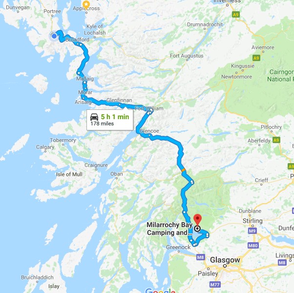 Sligachan to Loch Lomond
